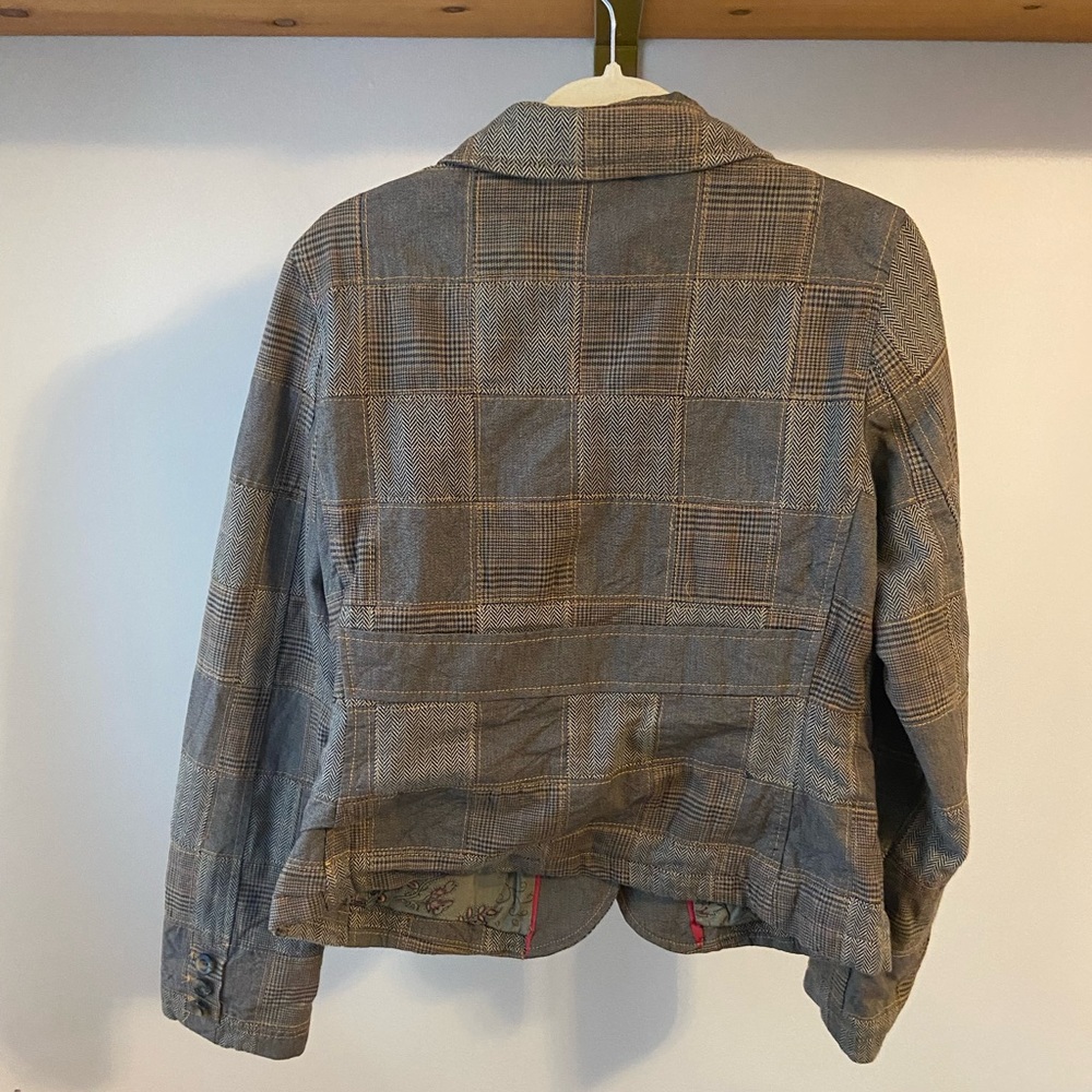 Herringbone Patchwork Blazer With Floral Lining, … - image 4